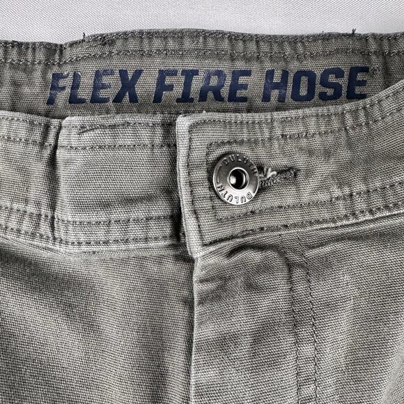 Duluth Men 44 Flex Fire Hose Relaxed Fit Cargo Shorts Khaki Green Stretch - Picture 4 of 13